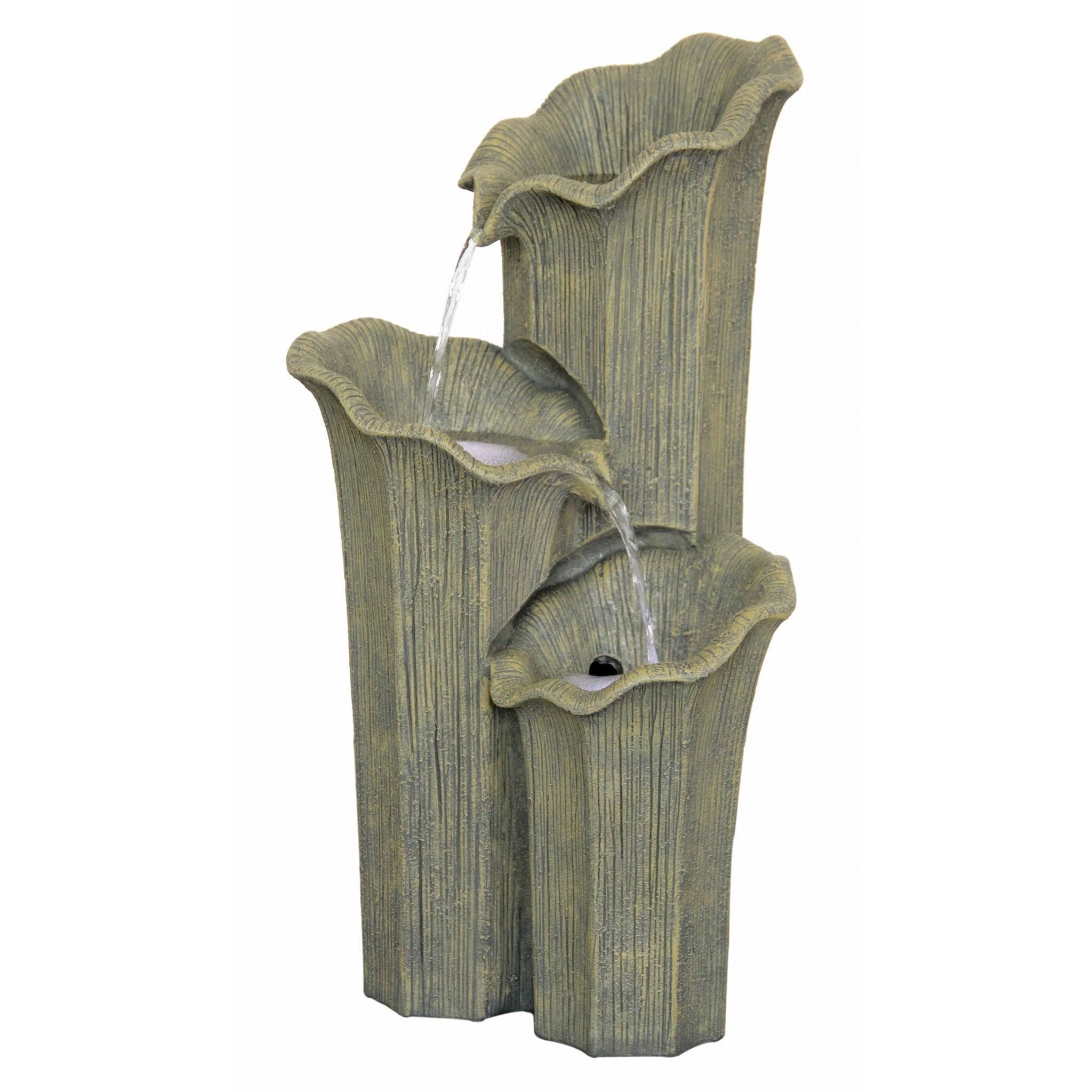 Three Lilies Cascading Sculptural Fountain T900126