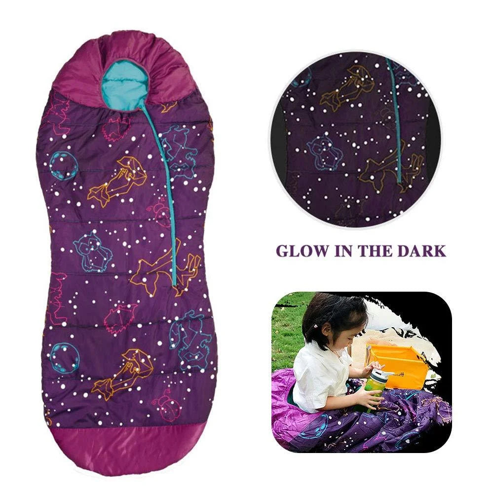 Glow-in-The-Dark Mummy Style Kids Sleeping Bag I68504