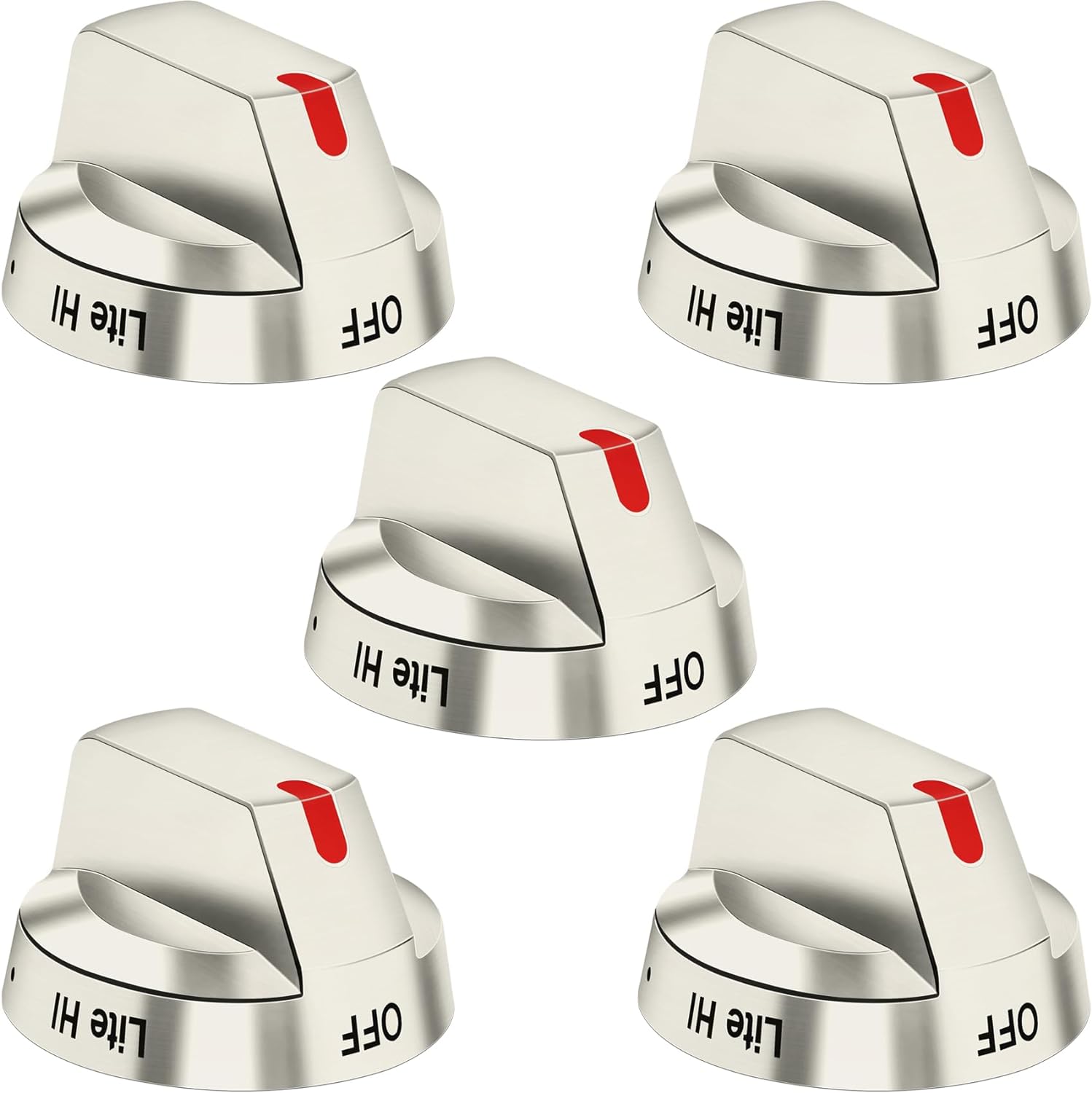 Stainless Steel Range Oven Control Dial Knob (5pcs) X2125