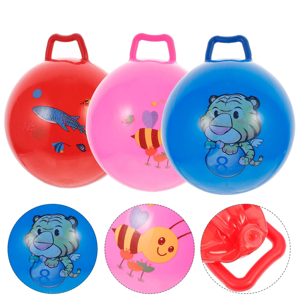 3Pcs Inflatable Hopper Balls with Handle K127476