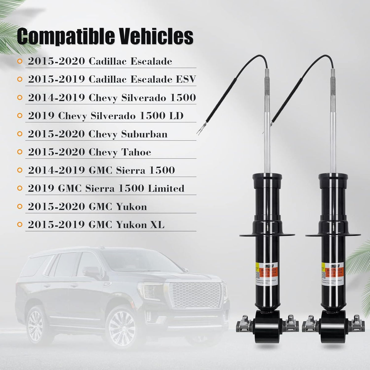1Pair Front Shocks Absorbers w/Magnetic B76463