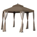 Nutmeg Hexagon Solar Gazebo Canopy Top Cover O42222