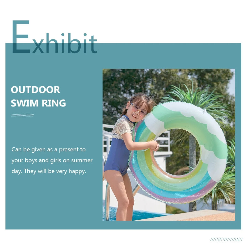Inflatable Swimming Ring with Sequin Design B3744