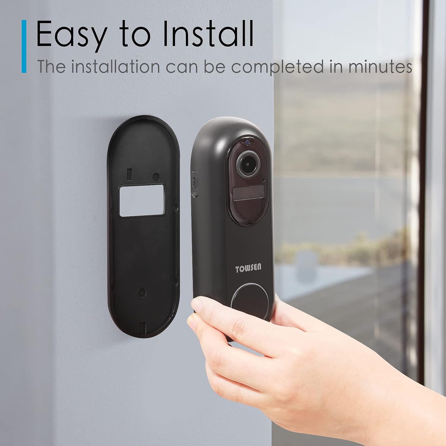 2 Pack Video Doorbell Camera with Chime Y60797