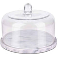 Marble Cake Stand with Glass Cover Dome A659283