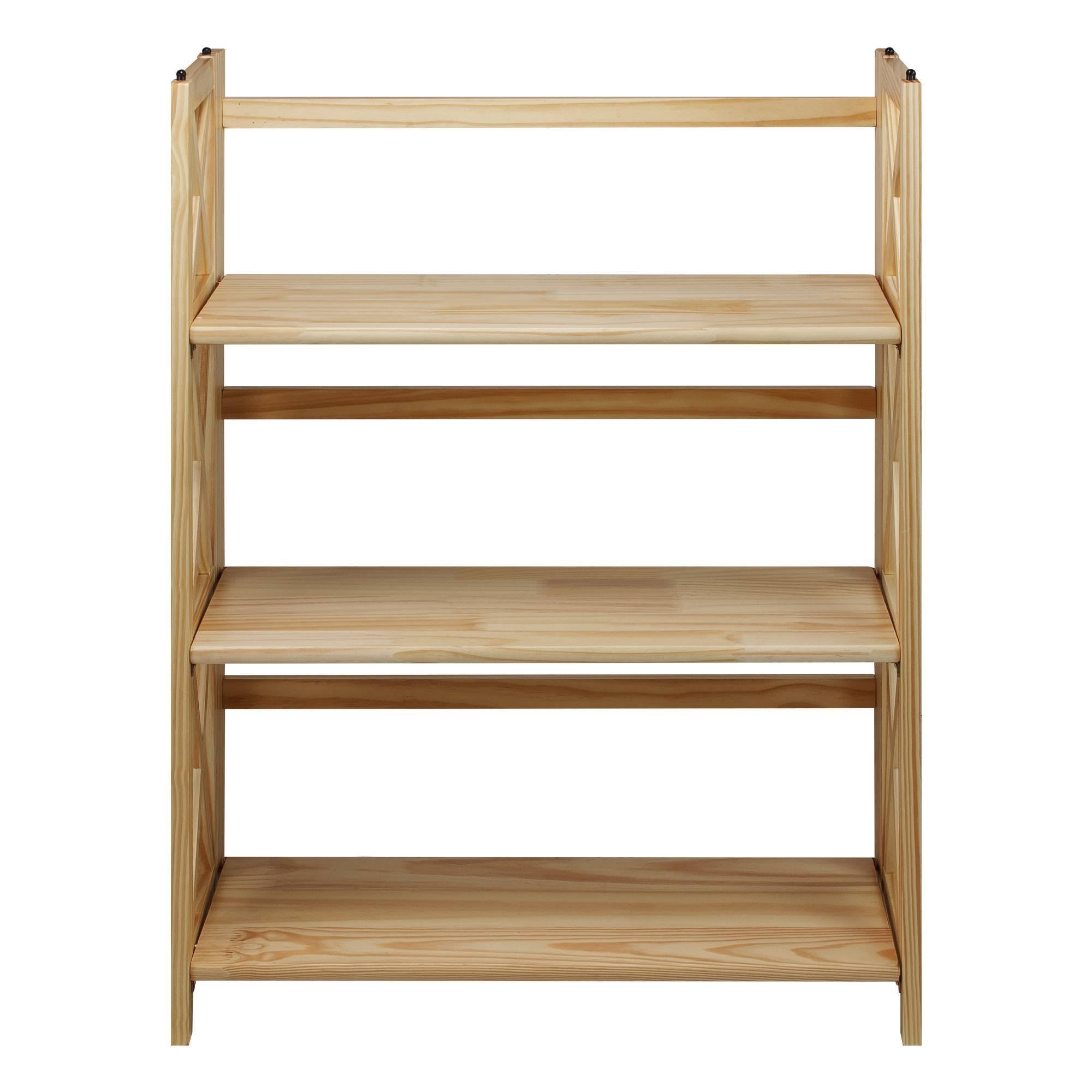 3 Shelf Folding Bookcase Natural Z478261