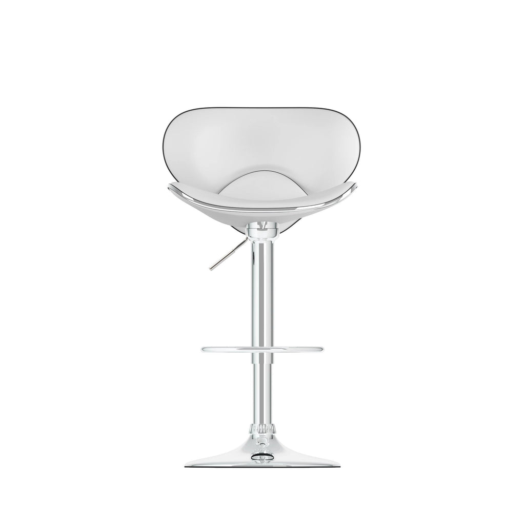 Black Curved Adjustable Bar Stool Set of 2 B7630