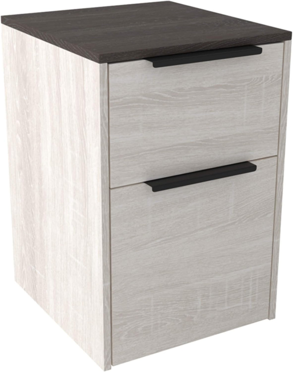 Whitewash Brown 2 Drawer Filing Cabinet A509