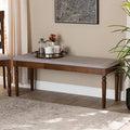 Solid Wood Bench Gray/Walnut Z14996