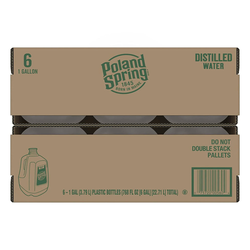 1 Gallon Poland Spring Distilled Water, 6 per case I735