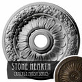 Swindon Ceiling Medallion, Hand-Painted Stone Hearth Crackle P446140