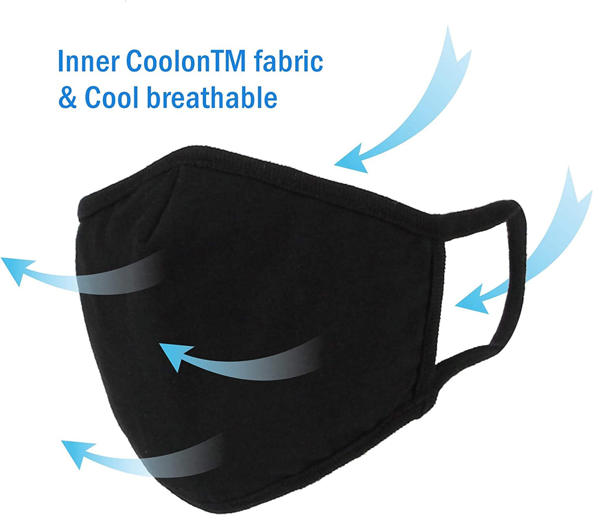 3-Ply Washable Reusable Cloth Face Mask with Nose Wire 6 Pack D96756