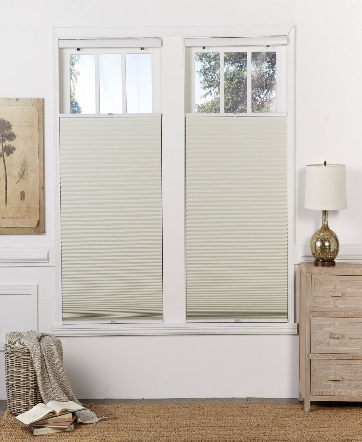 Cream-white Top Down Bottom Up Blackout Shade O550330