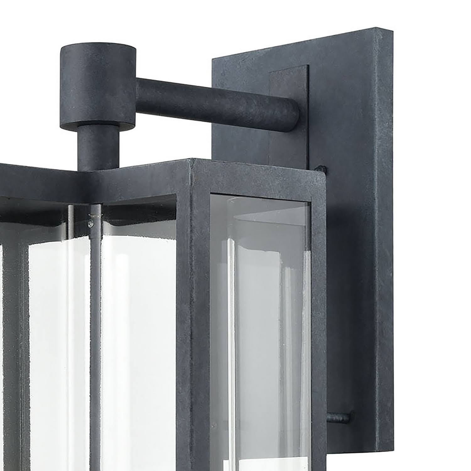 4-Light Sconce in Aged Zinc with Clear G107