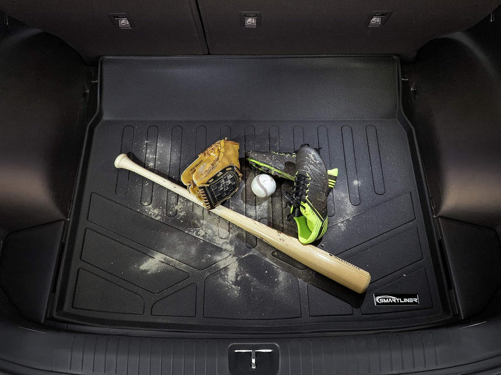 Black Custom Floor Mats 3 Rows and Cargo Liner Set K875