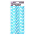 Blue Polka Dot Paper Party Straws 16 per Pack Case of 36 Q7760