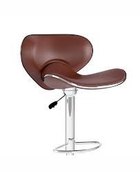 Black Curved Adjustable Bar Stool Set of 2 B7630