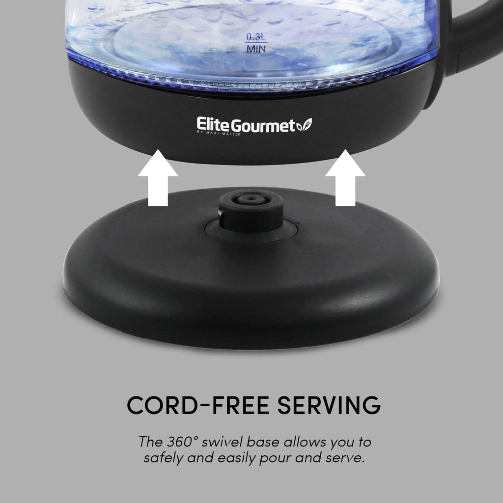 Black Electric Glass Water Kettle T856363