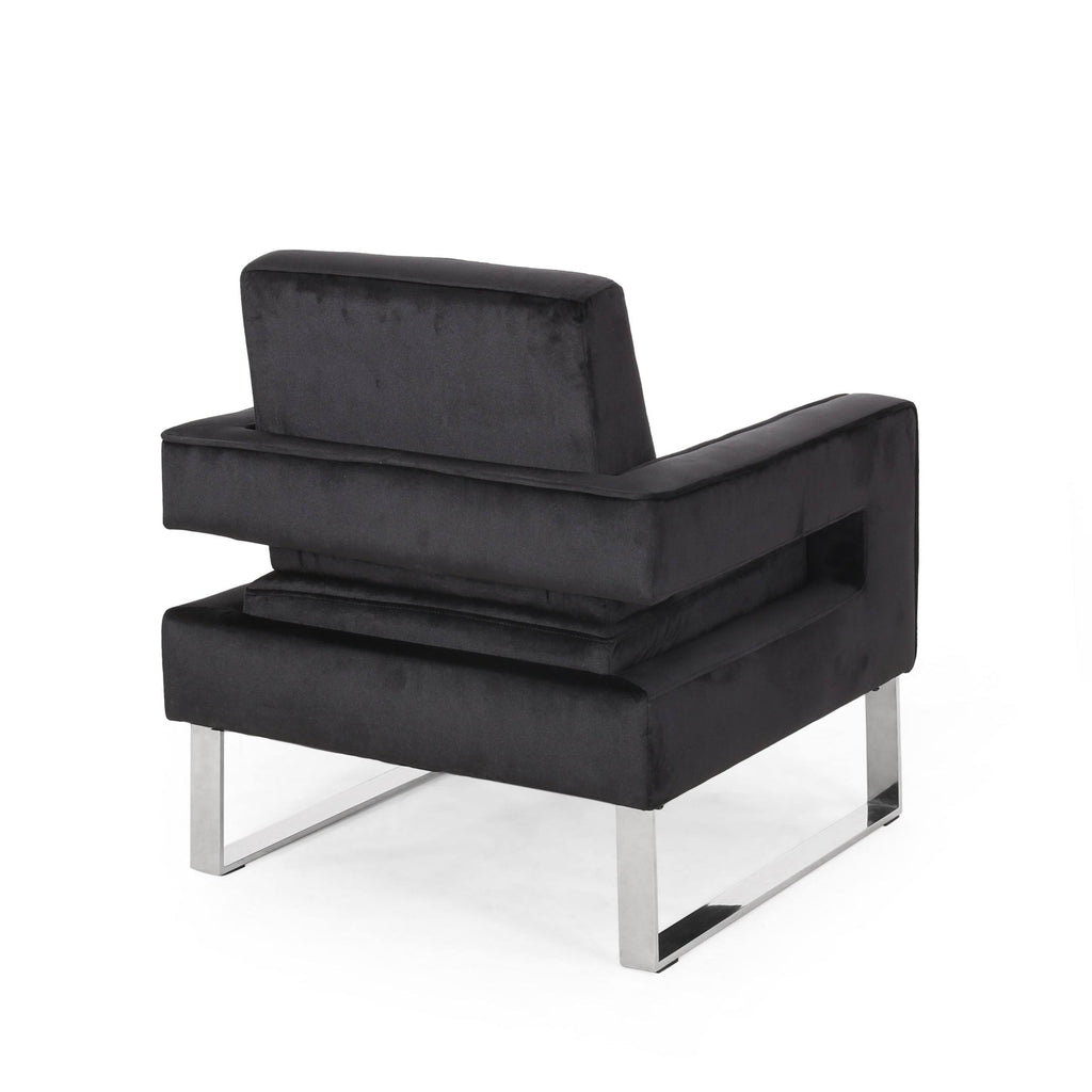 Gray Velvet Club Chair V666243