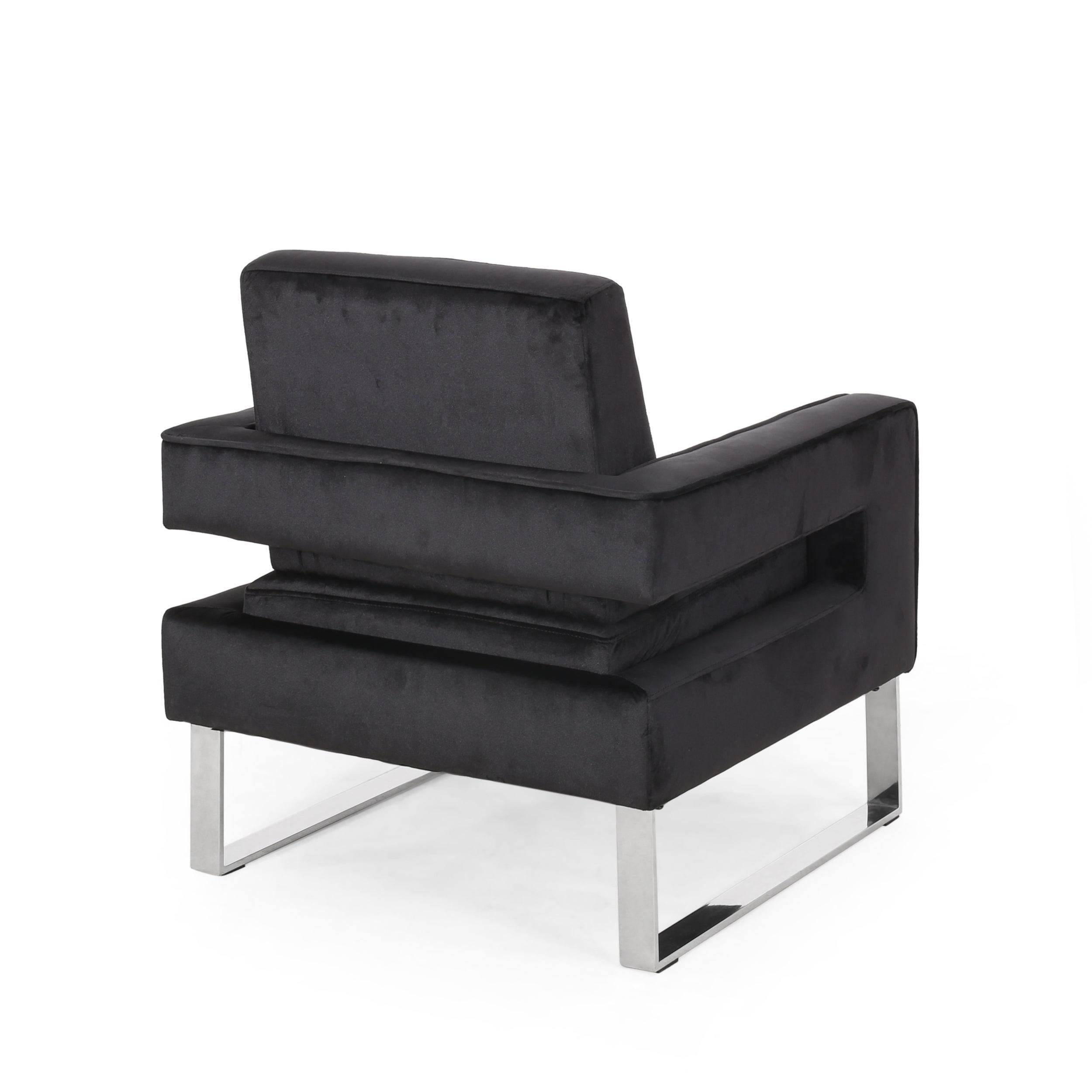 Gray Velvet Club Chair V666243
