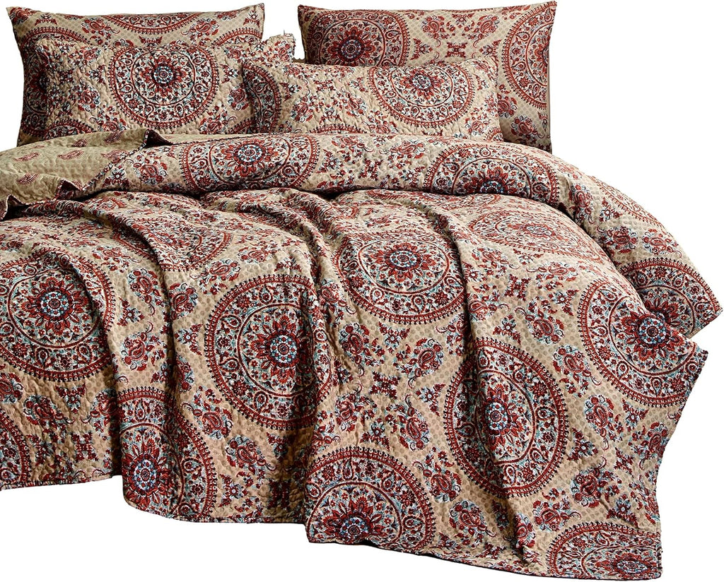 Cal King Medallion Bedspread Coverlet O7275