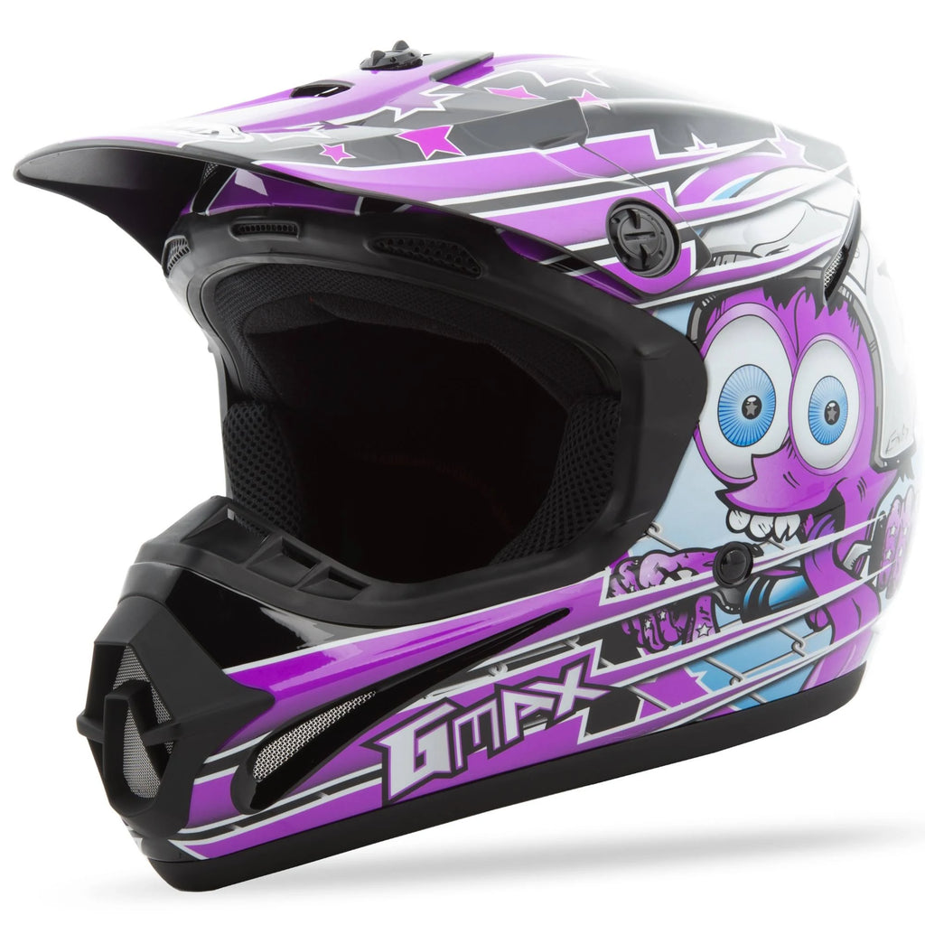 Black/Purple Youth Helmet F1058