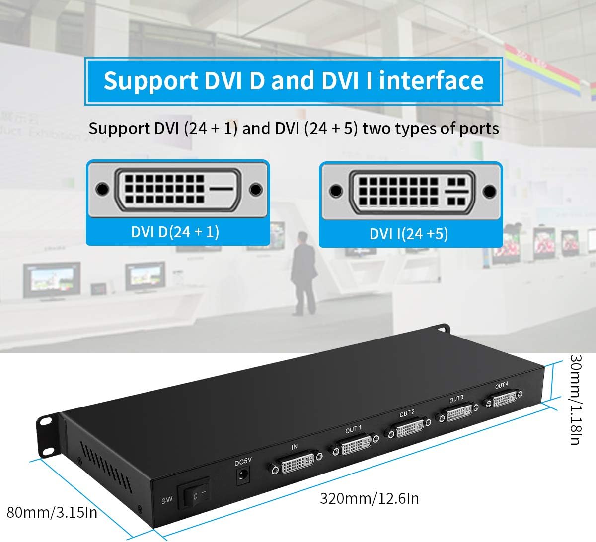 DVI Splitter 1 in 4 Out D1120