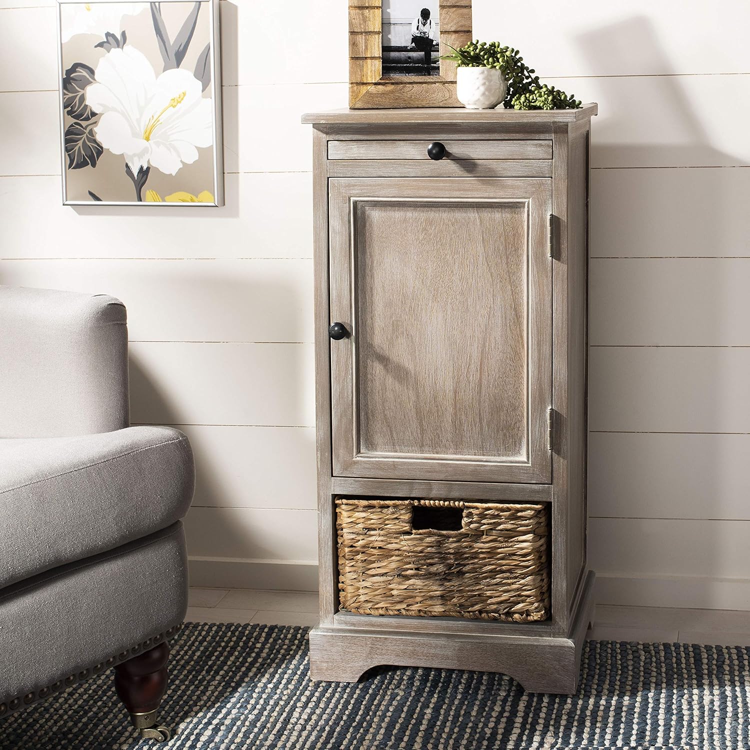 Vintage Grey Tall Storage Unit A731136