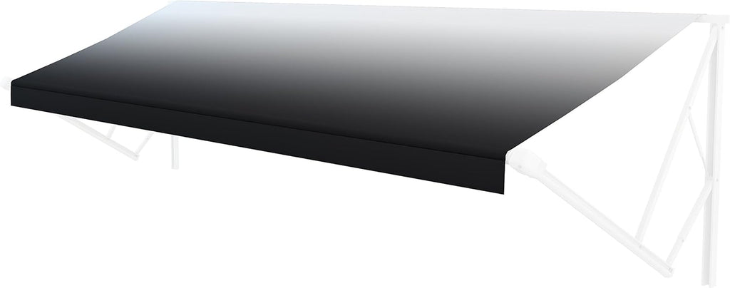 Black Heavy-Duty Vinyl RV Patio Awning Replacement Fabric 10' L8055