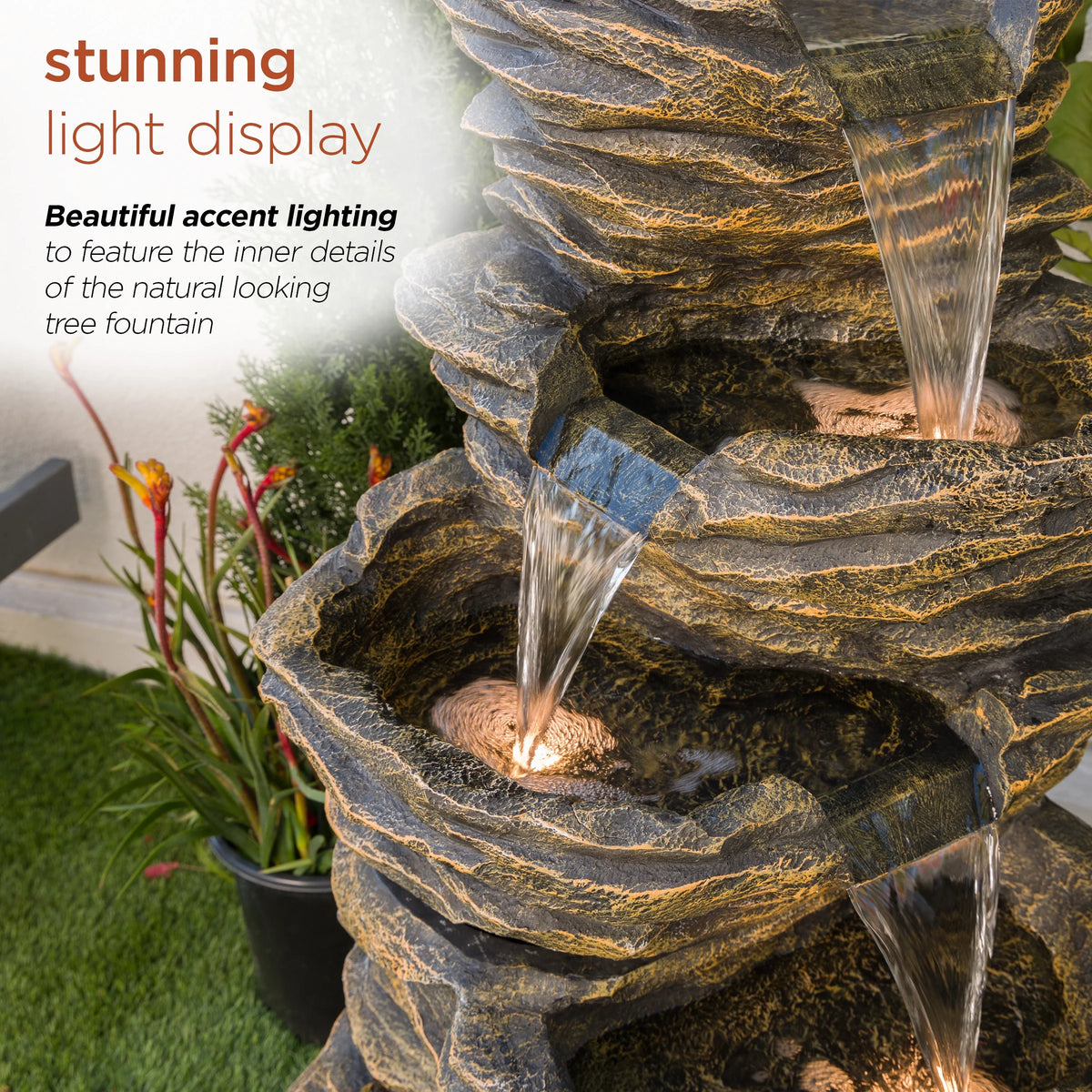 Five-Level Rock Waterfall Fountain K414321