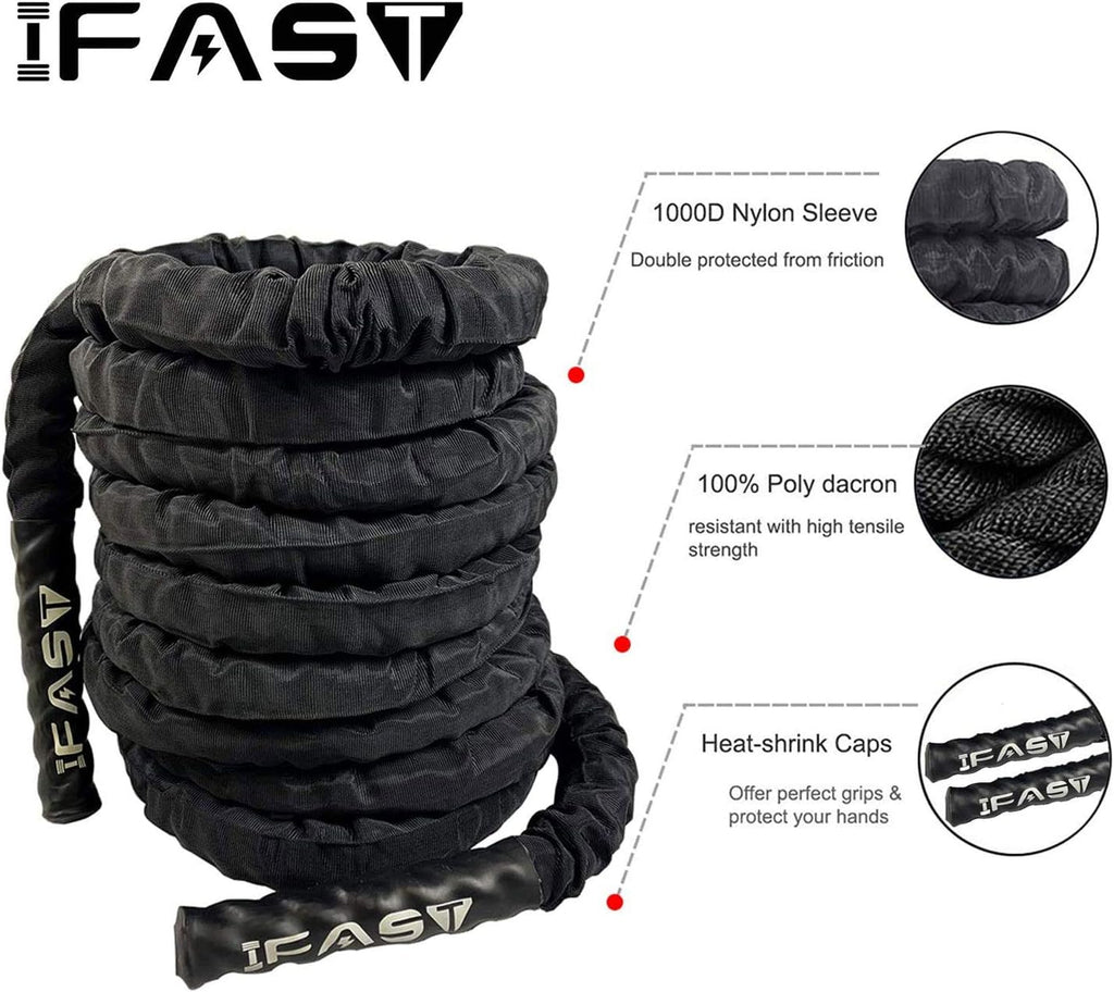 30ft Heavy Dacron Exercise Battle Rope Pack of 2 M86103