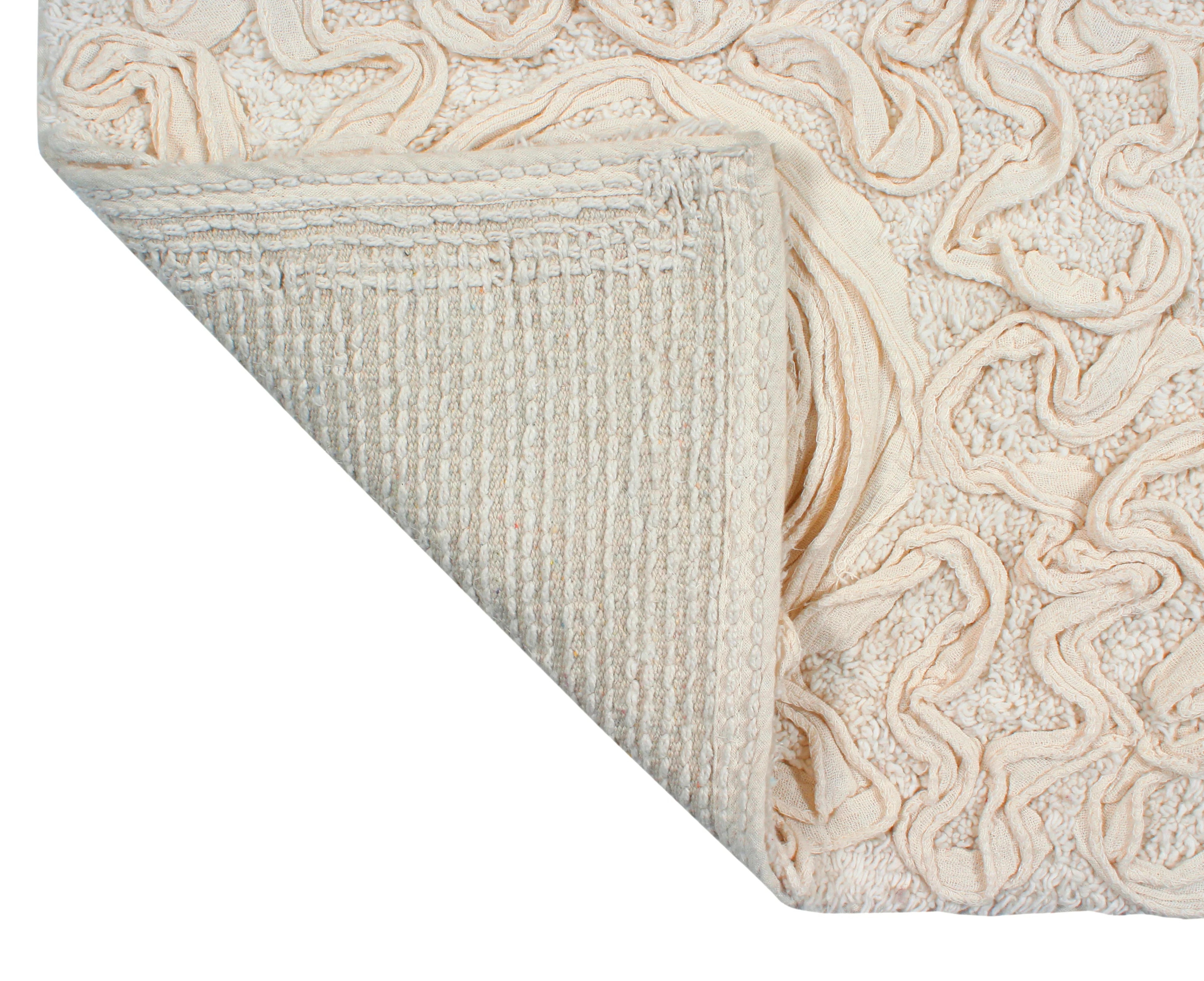 Linen Cotton Bathroom Contour Rug V127329