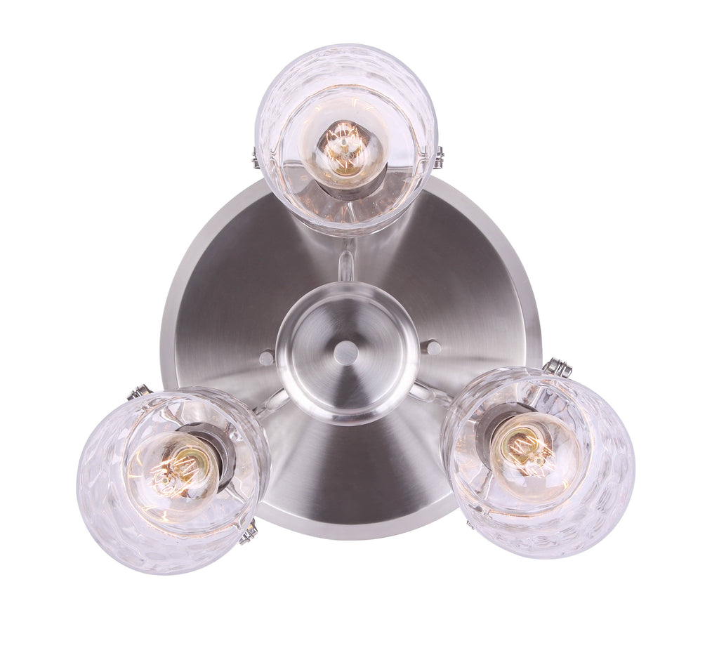 3 Light Semi-Flush Brushed Nickel L779