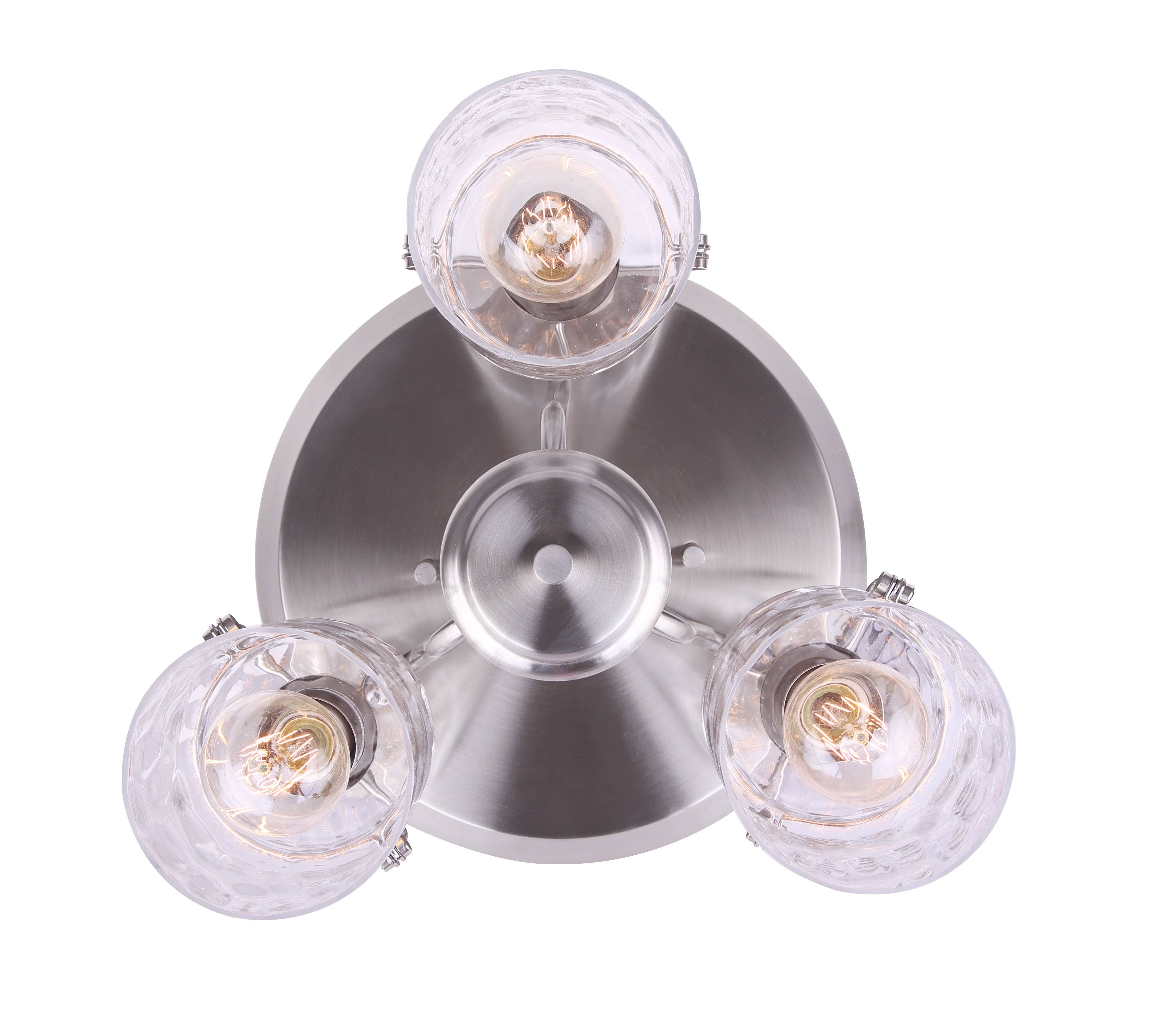3 Light Semi-Flush Brushed Nickel L779