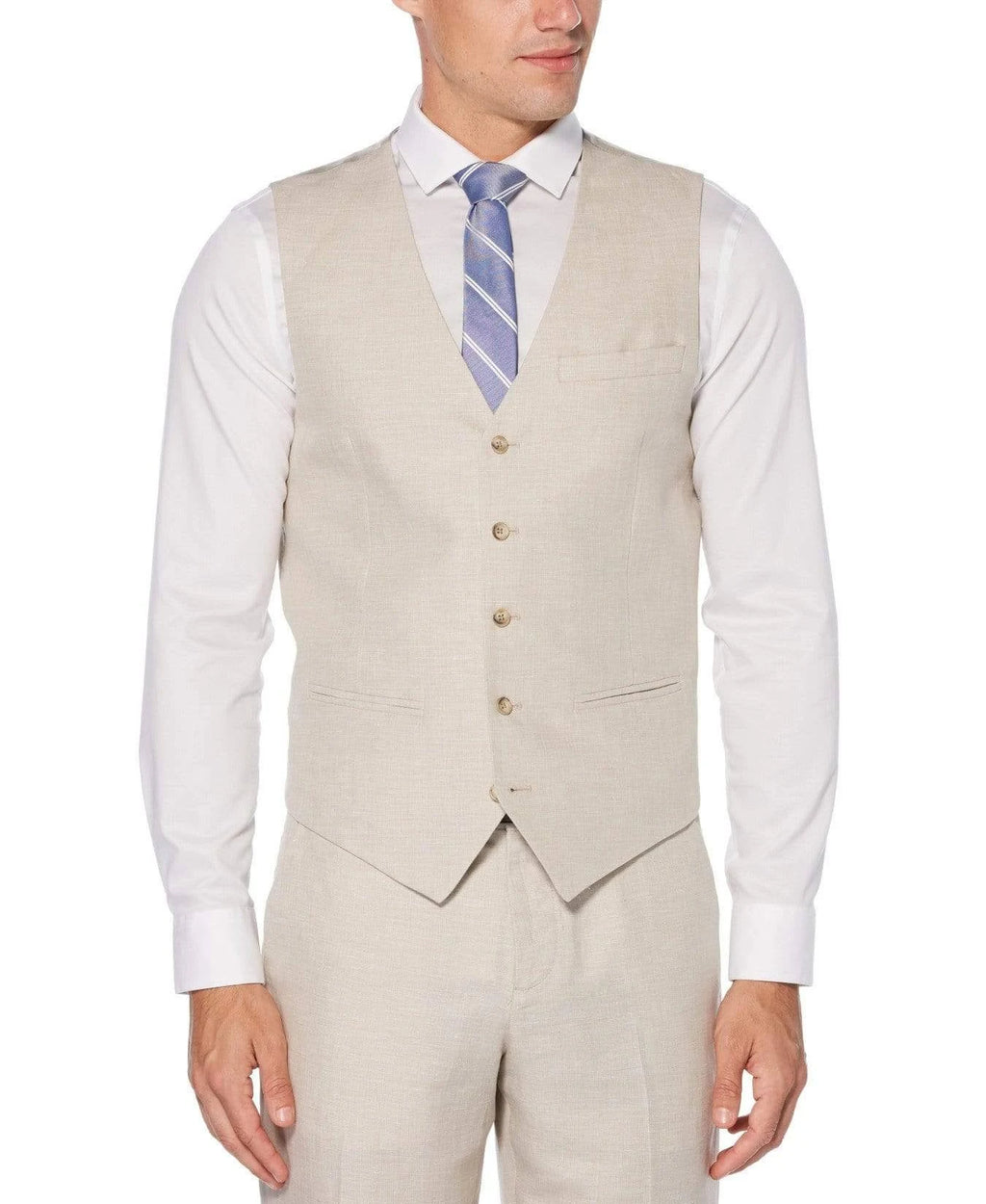Mens Woven Solid Vest W4827
