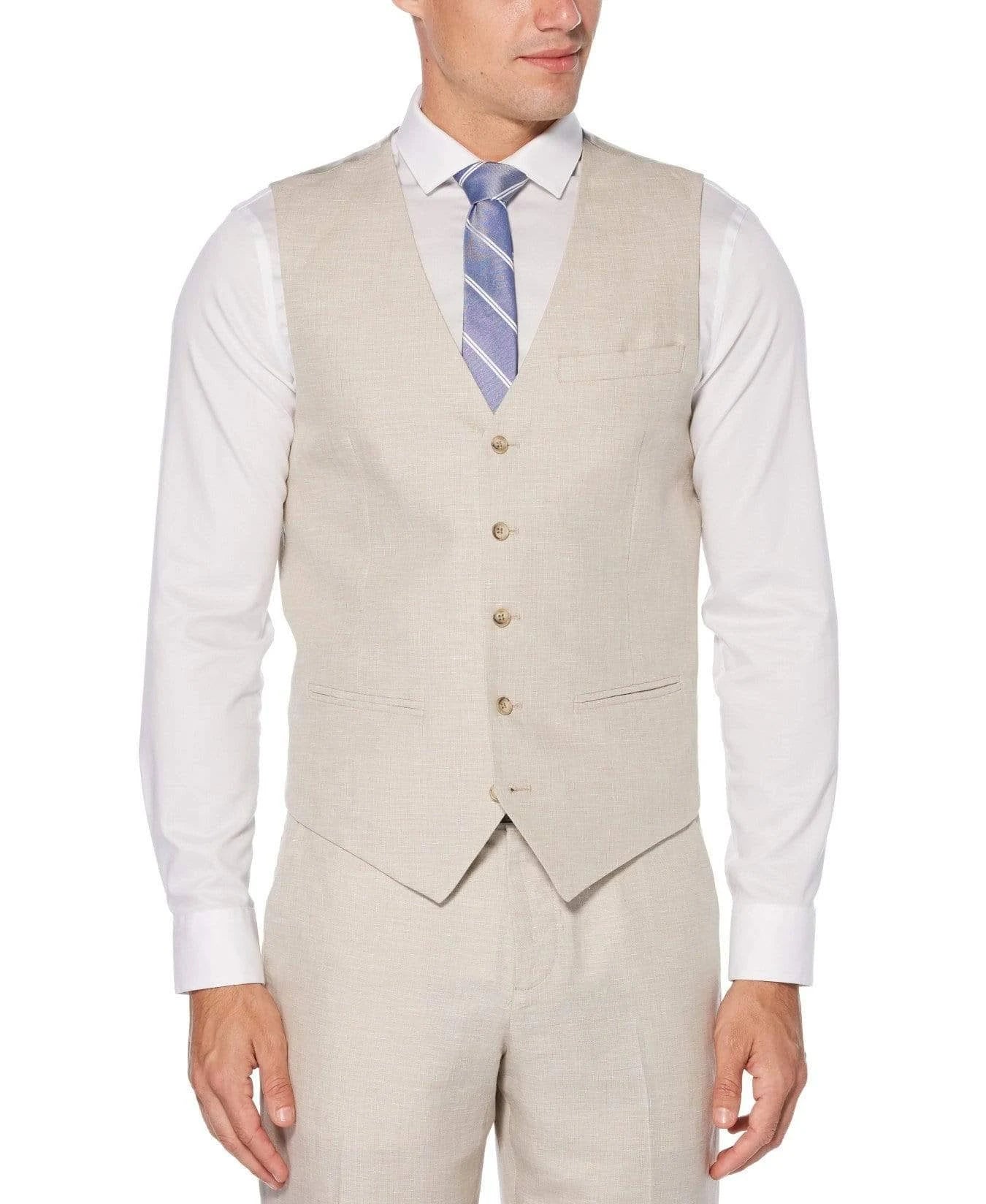 Mens Woven Solid Vest W4827