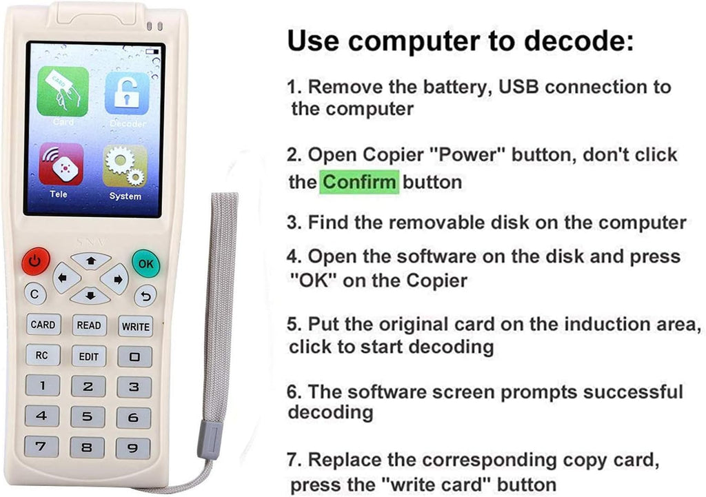 Smart Card Copier Reader Writer for IC ID HID Cards A510903