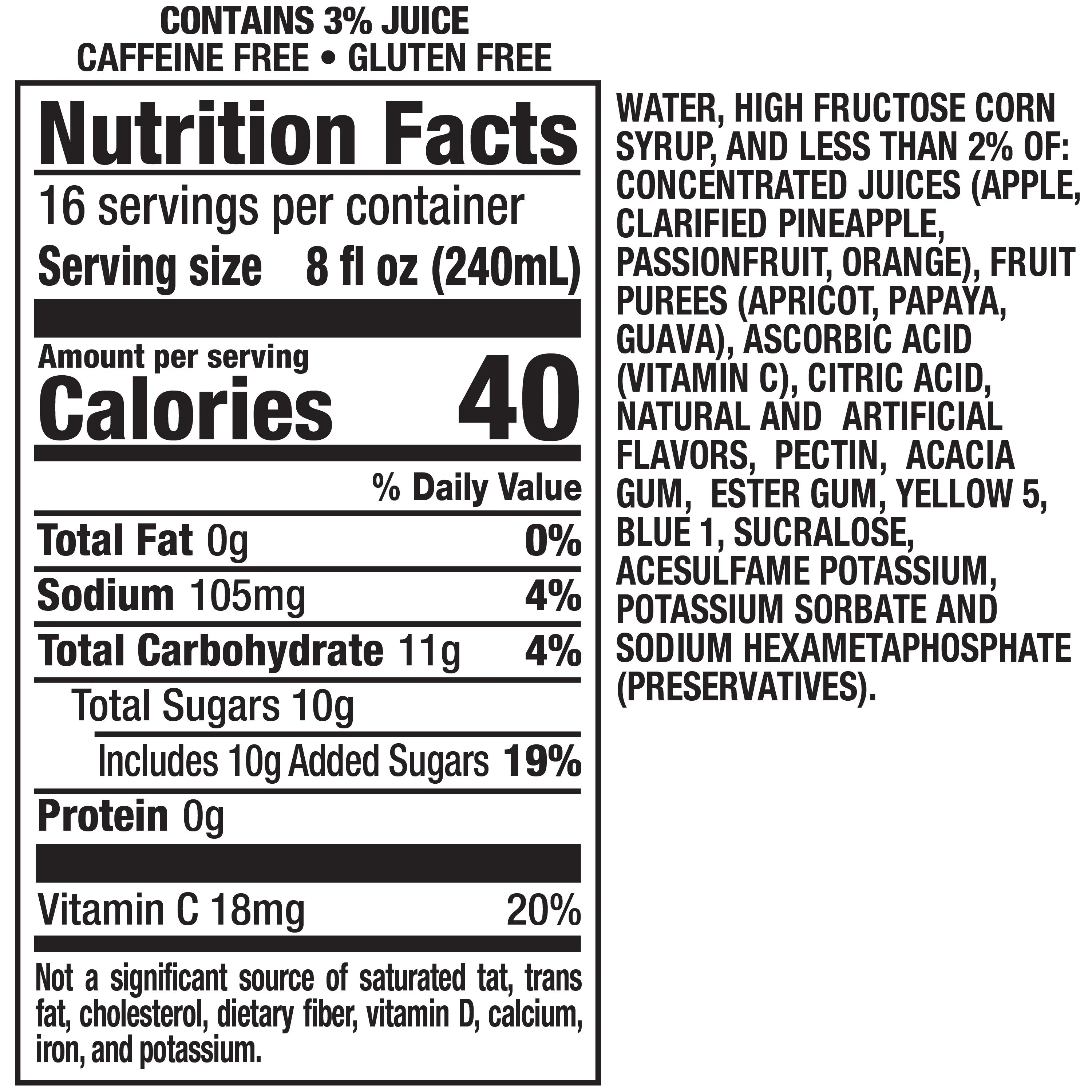 Green Berry Rush Juice Drink, 1 gal bottle D293