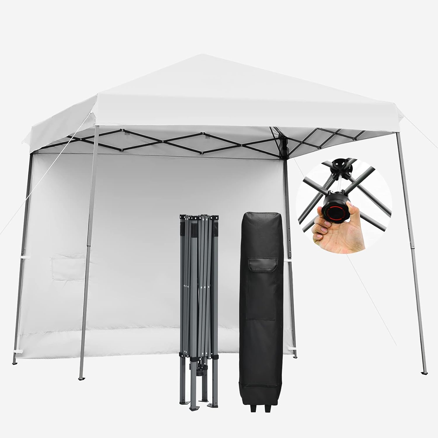 10x10 ft Pop up Canopy Tent with Detachable Side Wall F572