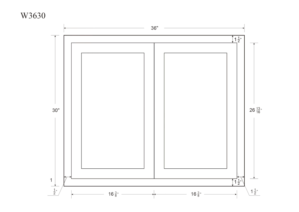 30 inch Wide 30 inch Tall 14 inch Deep Light Gray Kitchen Cabinet W629