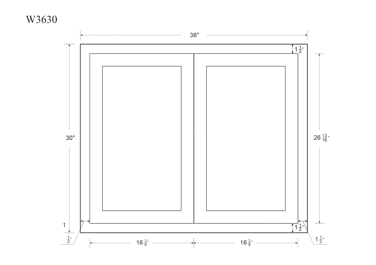30 inch Wide 30 inch Tall 14 inch Deep Light Gray Kitchen Cabinet W629