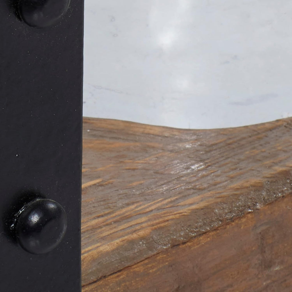 Wood Metal Glass Candle Holder 28 by 5-Inch V494