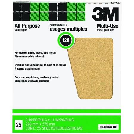 Aluminum Oxide Sandpaper 9 by 11 inch 120C Grit W199938
