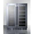 24 in. Wide Built-in Undercounter French Door Wine & Beverage Center, Stainless Steel Q435