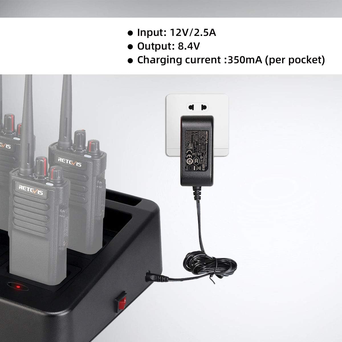 Six-Way Charger for Walkie Talkie (1 Pack) Y484007