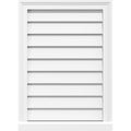 20x22W x 30x22H Vertical Surface Mount PVC Gable Vent with Brickmould Q496716
