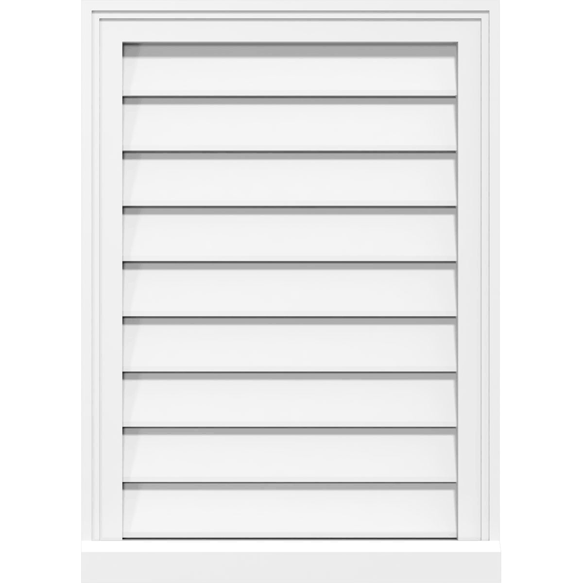 20x22W x 30x22H Vertical Surface Mount PVC Gable Vent with Brickmould Q496716