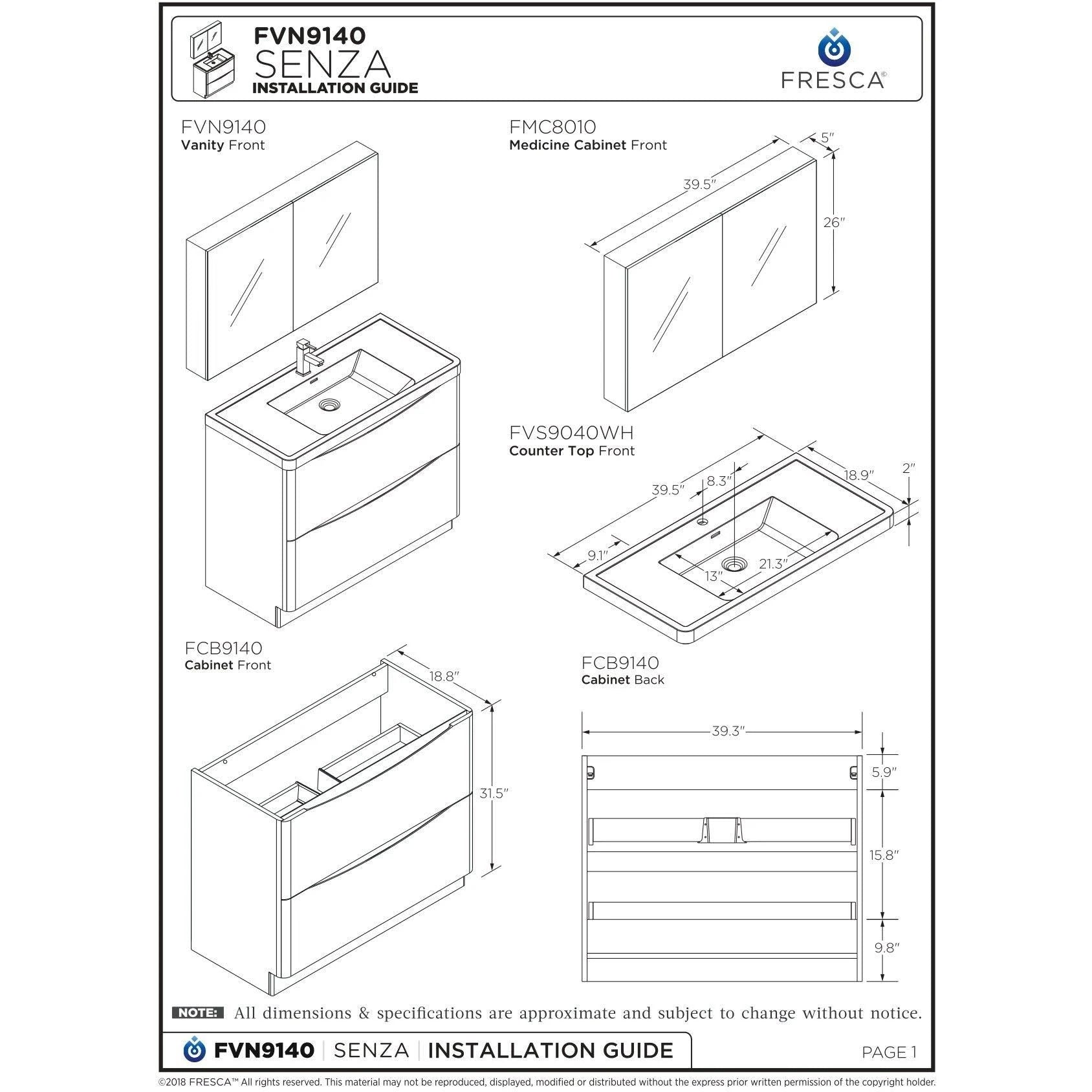 Rosewood Free Standing Bathroom Cabinet S28160