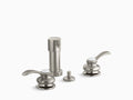 Vertical Spray Bidet Faucet with Lever Handles - Vibrant Brushed Nickel M861