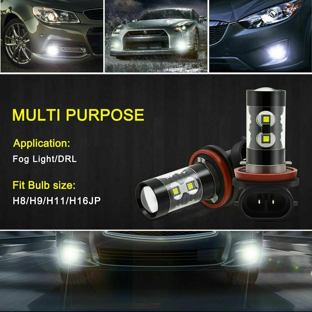 H4 LED Headlight High Low Dual Beam H11 Fog Light Bulbs H33341